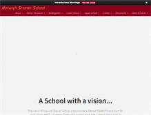Tablet Screenshot of norwichsteinerschool.co.uk